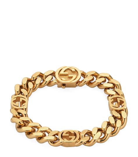 gucci interlocking g chain bracelet|Gucci interlocking g bracelet 18k.